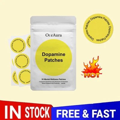 30 Parches Dopamina Apoyo al Estado de ánimo y Positividad Bienestar mental EE. UU. Foto 1 de 4