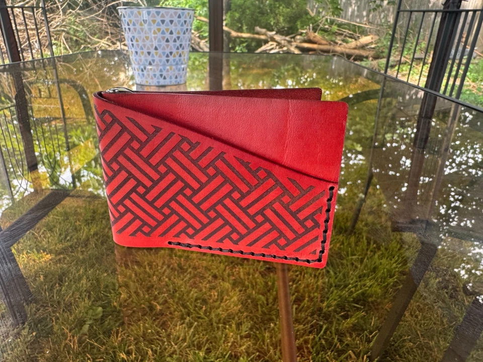 Handmade Italian Leather Money Clip Wallet- Patterson Leather Co - Image 1 of 3