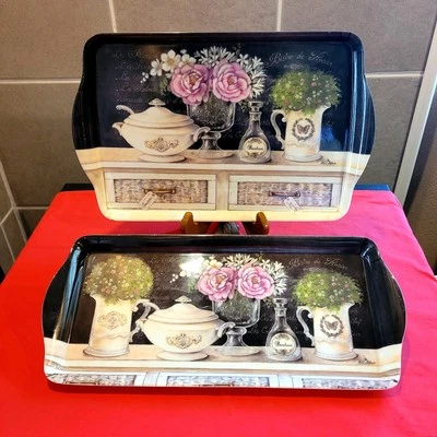 Melamine Home Essentials Ferri Stefania Dinner Trays, Set of 2 - Image 1 of 4