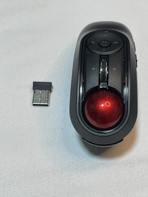 ELECOM M-RT1DRBK Wireless Mouse Trackball Handy Type Relacon Black - Image 1 of 4