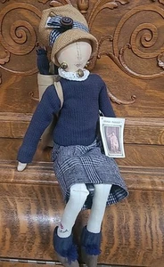 Carmen Manago Lady Golf Golfer Quirky Plush Doll Cloth 23" w Clubs Bag Hat Tweed - Picture 1 of 11