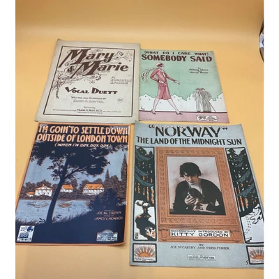 Vintage Sheet Music Collection (4) - Comedy, London, Adventure Themes 1910s-20s - Image 1 of 4