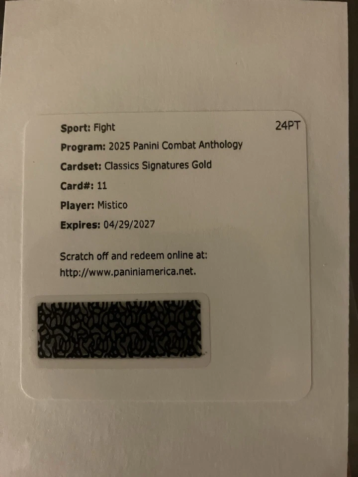2025 Combat Anthology MISTICO Classics Signatures Redemption Gold Auto SSP  #/10 - Image 1 of 1