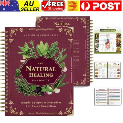 The Natural Healing Handbook, Spiral-Bound Guide for Herbal Remedies and Natural - image 1 of 4