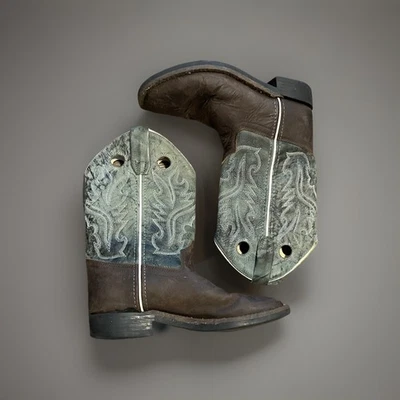 Old West Teal 男女通用西部牛仔靴 020 码 BSC1884 — 第 1/4 张图片