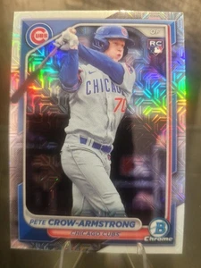 Pete Crow-Armstrong RC ROOKIE MOJO REFRACTOR CARD SP BOWMAN CHROME CUBS MINT - Picture 1 of 2