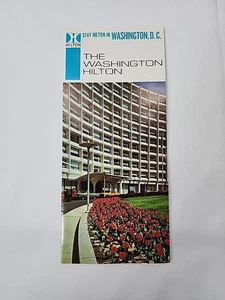 1966  HILTON HOTEL WASHINGTON D.C.  BROCHURE FOLDER TRAVEL VINTAGE ! - Picture 1 of 8