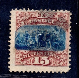 US 1869 SCOTT 118 USED F VF NEAT PERFS THE 4 MARGINS ARE CLEAR OF DESIGN CV 800 - Picture 1 of 2