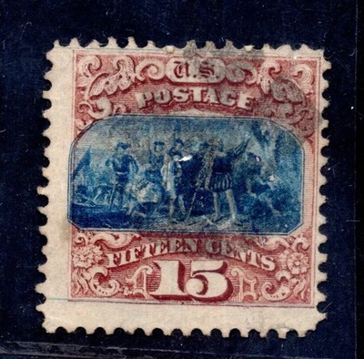 US 1869 SCOTT 118 USED F VF NEAT PERFS THE 4 MARGINS ARE CLEAR OF DESIGN CV 800 - Image 1 of 2