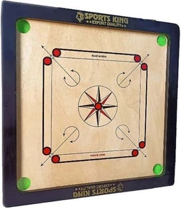 Sport King 27 Inch Premium Carrom Board Complete Set with Striker, Coins, Power - Picture 1 of 4