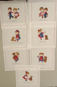 Menge 7 ~ Cranston ~ "Liebe macht die Welt "rund" ~ Baumwollstoff ~ 7,5"x7,5" - Bild 1 von 10