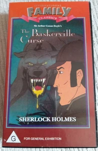 THE BASKERVILLE CURSE Sherlock Holmes VHS Animated Conan Doyle Peter O'Toole PAL - Picture 1 of 5