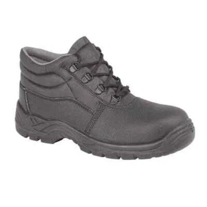 Grafters M9536A Mens Black Padded Leather Steel Toe Cap Work Safety Boots 10.5 - Picture 1 of 11