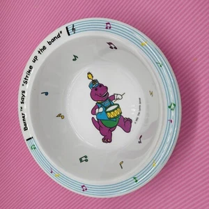 VTG 90's Barney Melamine Children's Bowl "Strike Up The Band" Selandia - Picture 1 of 7