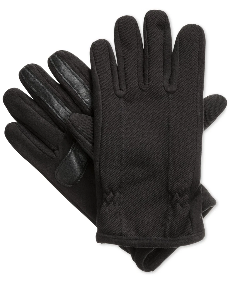 Men's Large Black isotoner Signature Active Smart Touch Gloves A60063