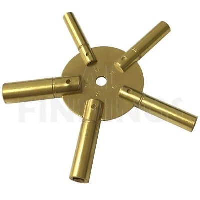 BRASS CLOCK SPIDER KEY WINDING KEYS 2-10 NEW CLOCKS TOOL - Image 1 of 2