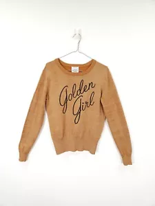 Joanie Pullover Gr. Medium Gold Metallic Glitzer Fleck Golden Girl Strick ASO Holly - Bild 1 von 8