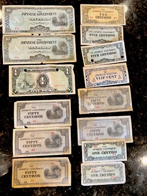 13- The Japanese Government Pesos / Centavos WWII Philippines Occupation Notes - Image 1 of 4