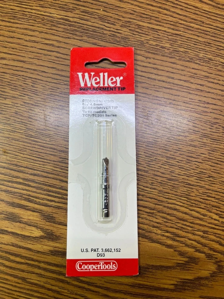 Punta de destornillador Weller PTD8 para soldador serie TC201, .187 Foto 1 de 1
