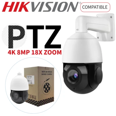 HITOSINO HIK Compatible PTZ-4818X-IZ 360° 4K 8MP 18X Zoom PTZ IP Camera Plug & Play