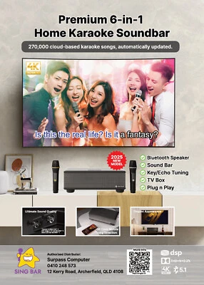 Singbar Karaoke Systems (All in One: Karaoke, 2x Mic, 4.1  speakers + TV Box) - image 1 of 4