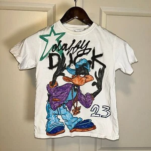 Vintage-Style Daffy Duck Graphic Tee – Kids Size 8 – Zara x Looney Tunes - Picture 1 of 3