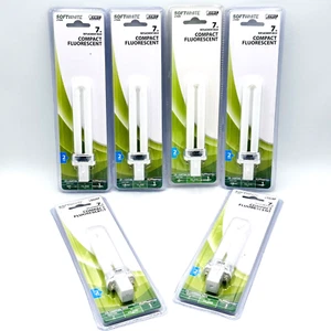 6 Pack - Feit Electric BPPL7 Single Tube 7 W Fluorescent Light Bulb 2 Pin 5.4 in - Picture 1 of 9