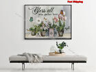 Beautiful Butterfly And Flower Poster Bless All Who Gather Here Poster, Home ...