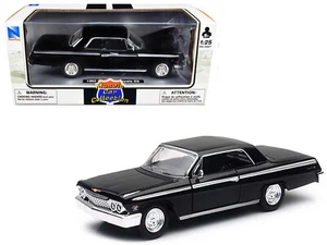 1962 Chevrolet Impala SS Black 1/25 Diecast CARZ New Ray - Picture 1 of 1