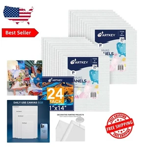 Triple Primed 11x14 Canvas Boards 24-Pack - Non-Toxic for Unlimited Creativity - Picture 1 of 8