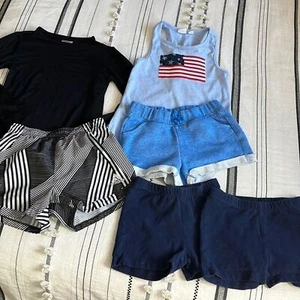 Lot bundle girls small 5/6 athleisure summer clothes - Picture 1 of 14