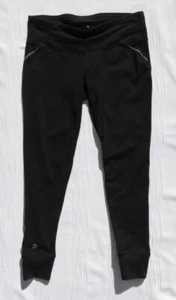 ATHLETA US sz M Black Mid Rise Relay Tight Leggings Running Reflective Pants - Picture 1 of 6