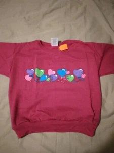 Kids S 6 - 6X Sweatshirt Hot Pink with Balloon Fabric fiber Print 275485 - Picture 1 of 1