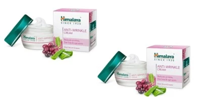 2 X Himalaya Anti Wrinkle Cream with Grapes and Aloe Vera 50gm FREE SHIP - Image 1 of 4