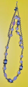 American Eagle Statement Necklace Faux Pearl & Pink Beads Layered Chain - Picture 1 of 5