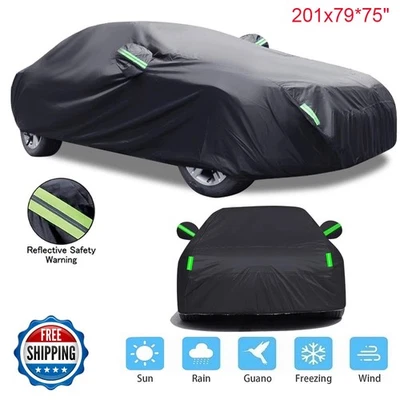 Heavy Duty Waterproof Full Car Cover All Weather Protection Outdoor Dustproof Foto 1 de 4