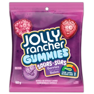 JOLLY RANCHER Gummies Sours Berries Flavours, Gummy Candy Party Snack 182g FRESH - Picture 1 of 5