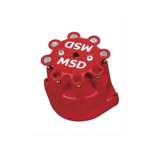 84316 MSD Distributor Cap, Pro-Billet Marine, Ford, Red - Picture 1 of 2