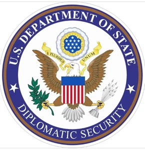 5" Departamento de Estado Seguridad Diplomática Parachoques Calcomanía Adhesiva Hecha en Estados Unidos - Imagen 1 de 1