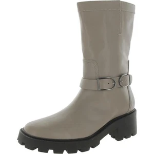 Franco Sarto Womens Elle Gray Motorcycle Boots Shoes 9.5 Medium (B,M) BHFO 9400 - Picture 1 of 3
