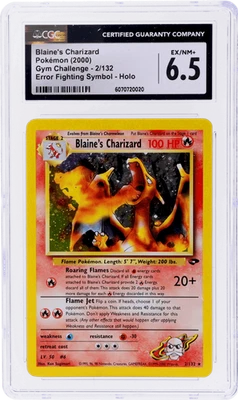 2000 Pokemon Gym Challenge Blaine's Charizard Holo #2 CGC 6.5 - Image 1 of 2