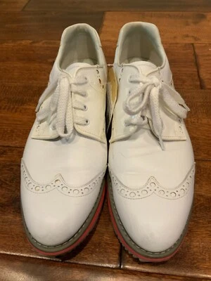 Prada White Lace-Up Oxford Wingtips, Size 8 (US), 38 (EU) - Image 1 of 4