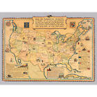 Map Paine 1930 Americas Making Places Events Huge Wall Art Poster Print