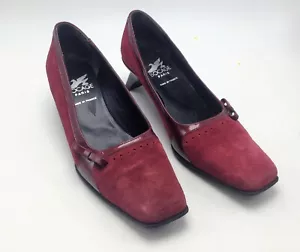 escarpins croute de cuir et cuir bordeaux BOCAGE Paris pointure 37 UK 4 1/2 - Imagen 1 de 7