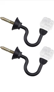 SHINE Glass Curtain Holdback, 2Pcs Wall Tieback Hook With Screws - Picture 1 of 6