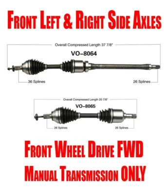 Передние оси для переднего привода механической коробки передач для Volvo C30 08-13 - Изображение 1 из 4