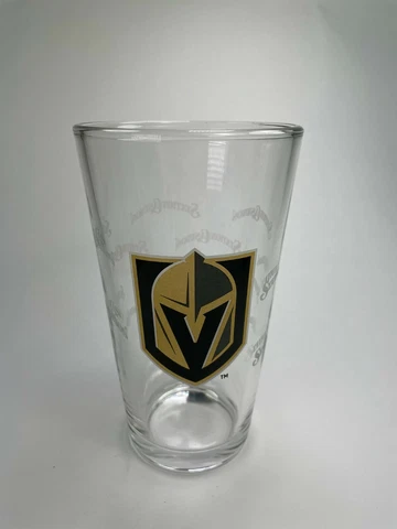 Vegas Golden Knights Glass 16oz Form Station Casino Souvenir 5.5" Tall Cup C37 Cover