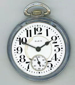 1920 Elgin Railroad Grade 455 BW Raymond Model 15 19j 16s Pocket Watch Repair - Picture 1 of 4