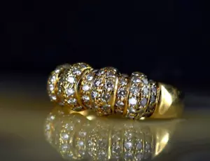Ring Gold 585 Brillant 19,2 mm - traumhaft schön & herrlich funkelnd massiv 14 k - Bild 1 von 14
