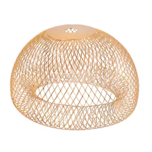 Wicker Lamp Shade Vintage Light Fixtures Rattan Pendant Light - Picture 1 of 12